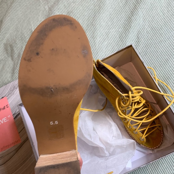 Jeffrey Campbell 5.5 beautiful yellow lace ups - Picture 5 of 6